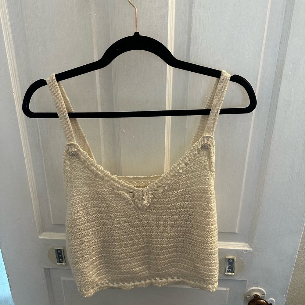No Boundaries Cream Knit Camisole